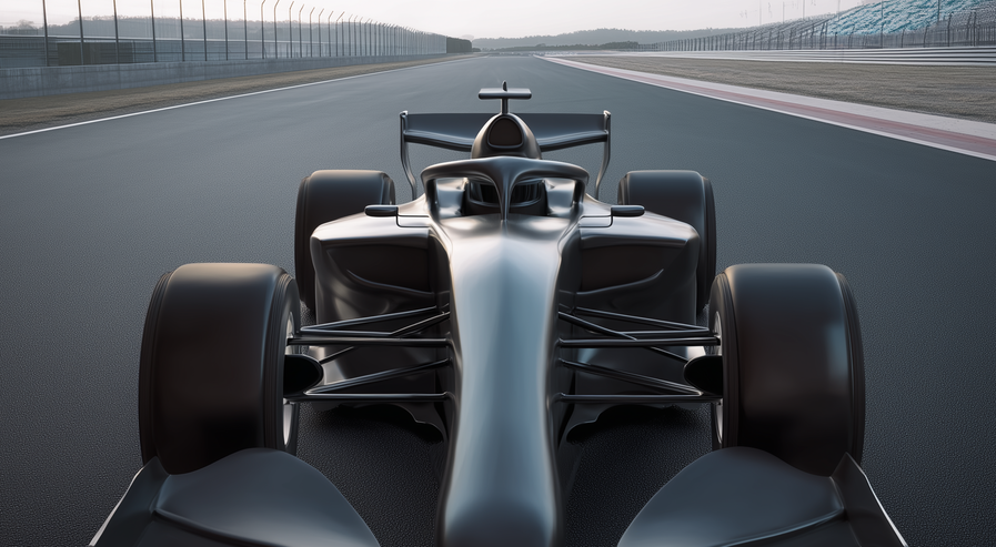 Formelwagen auf Rennstrecke