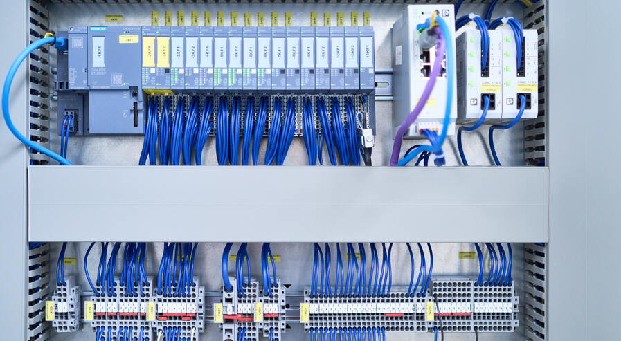 Elektronischer Schaltschrank im Detail