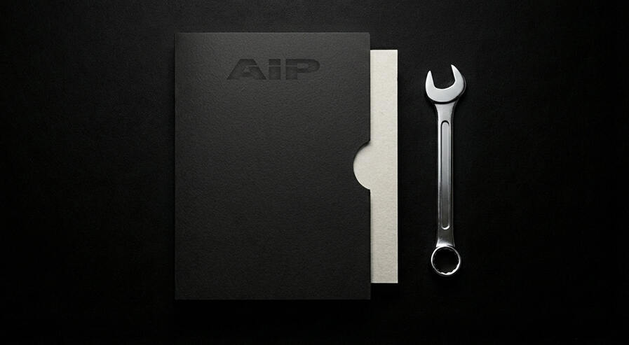 AIP-Ordner und Schraubenschlüssel